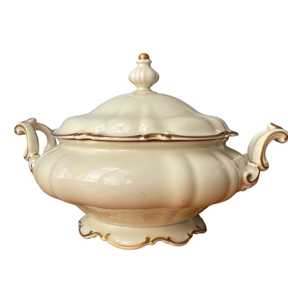HUTSCHENREUTHER Hamilton Round Covered Vegetable Casserole Tureen Gold T… - Picture 4 of 16